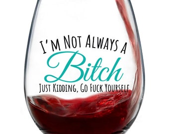 Pink Funny Mid Life Crisis Wine Glass:Mid life crisis just drink more fucking wine Great present for your family or friend!