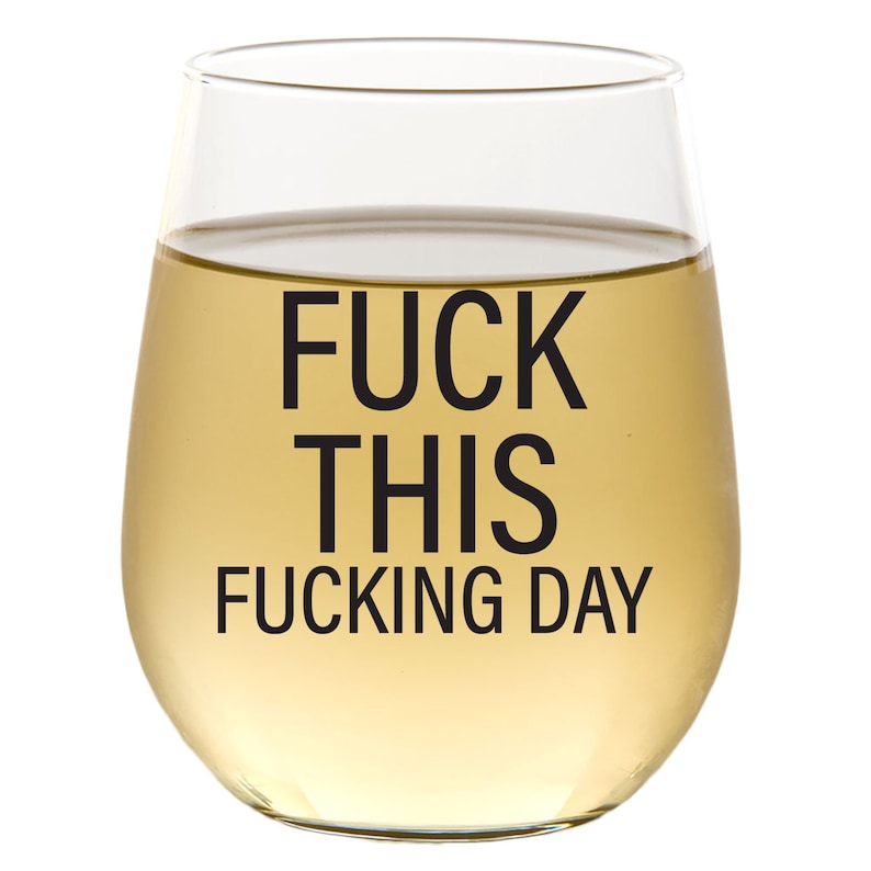 Funny Wine Glass Fuck This Fucking Day Cute Wine Glasses for Women, Funny Gifts For Women, Unique Wine Glass, Friendship Gifts for Women image 3