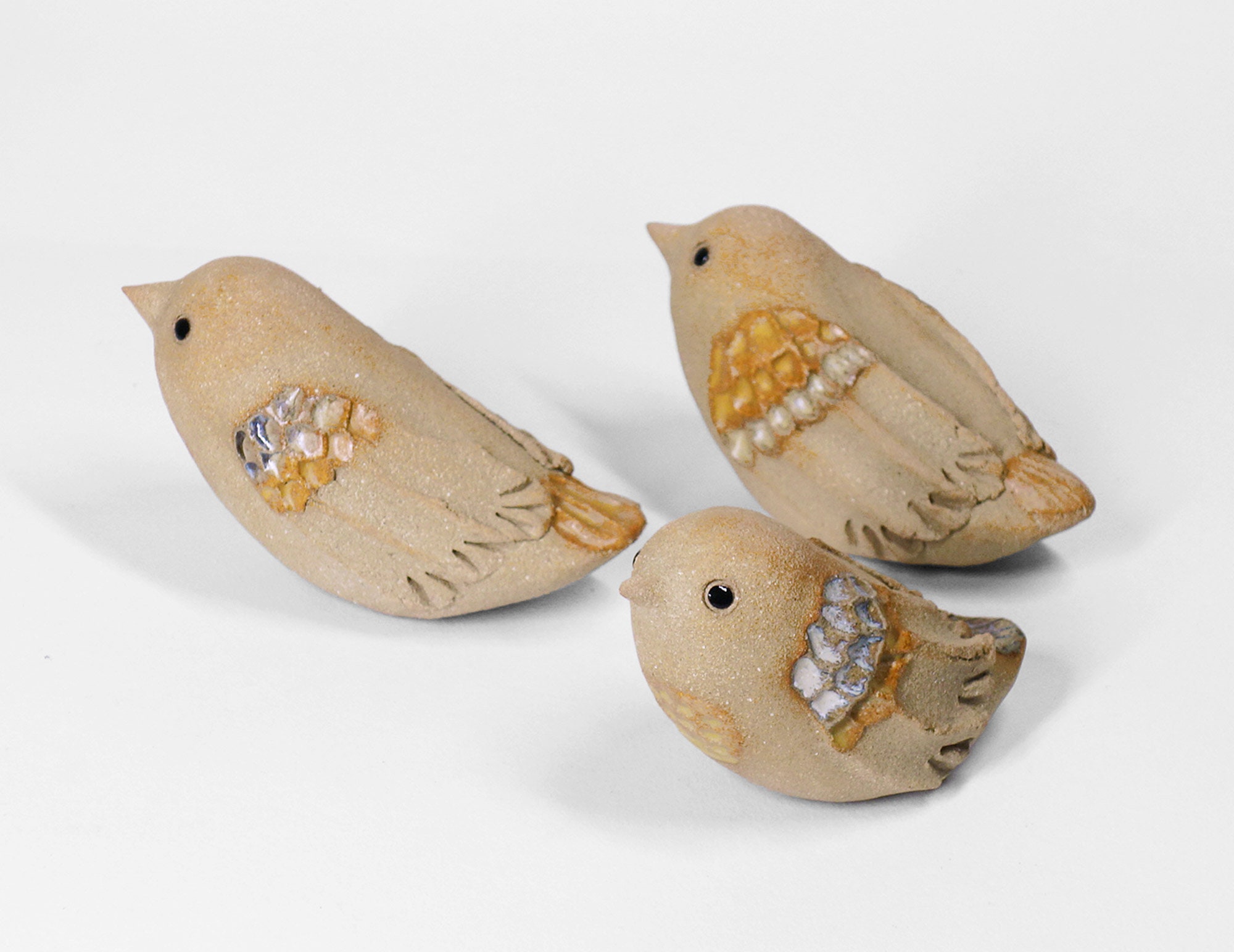 Pioupiou Orange, Oiseau Céramique