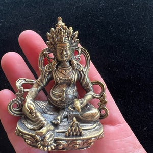 Deluxe Small Dzambhala Statue | Handmade |2.75 inches | Kubera | Kuber | God of Fortune, Wealth & Prosperity