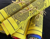 Wheel of Life Prayer Flags Tibetan Prayer Flags 6in x 7.5in 1 set of 10 flags