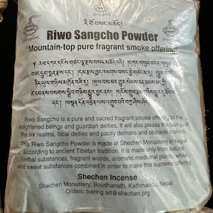 Riwo Sangcho Powder| Nepalese Incense Powder | 195 grams | Shechen Monastery