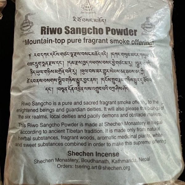 Riwo Sangcho Powder| Nepalese Incense Powder | 195 grams | Shechen Monastery