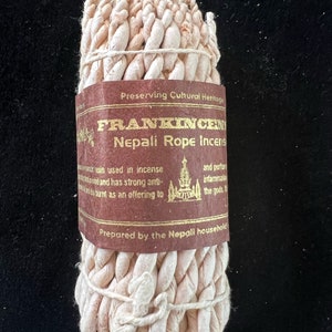 Frankincense Nepali Rope Incense | Tibetan Incense | 50 ropes | 4.0 inches | Herbal Dhoop |