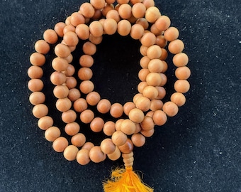 Sandalwood Mala | Nepal | 108 beads | 9 mm | Brocade Bag Included