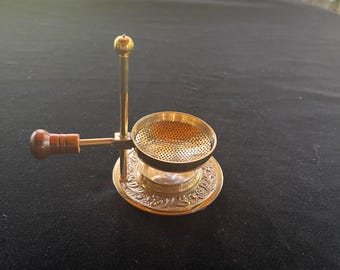 Brass Resin Incense Burner | Adjustable | Made in India | 5.5 inches | Replacement Screens and Oil Heater Bowls available