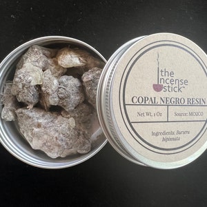 Copal Negro Resin | 1 ounce | Natural Tree Resin | 100% Natural Copal resin | Mexico | Black Copal