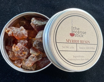 Kua Myrrh Resin | 1 ounce | Natural Tree Resin | Socotra | Premium Quality | Wildcrafted Myrrh Gum | Commiphora Kua | Perfumed