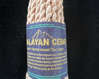 Cedar Nepali Rope Incense | 50 ropes | 4 inches | Herbal Dhoop