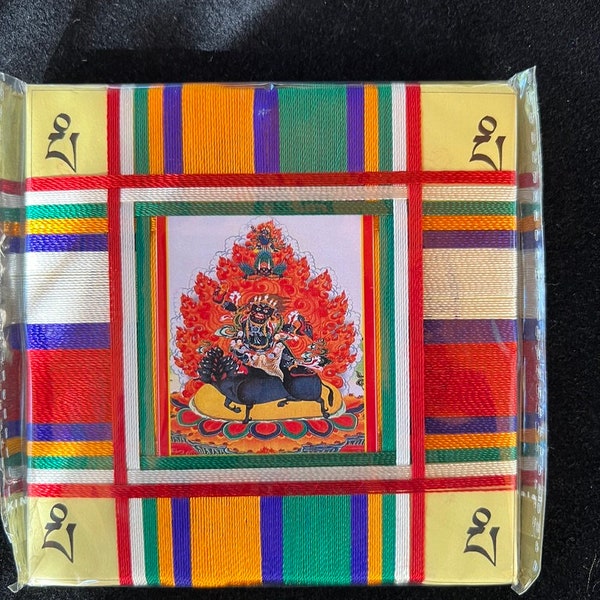 Healing Blessing Amulet |  | 4.5 in by 4.5 in | Protection Blessing | Dorje Gotrab/Parnashavari Amulet (Tib. Loma Gyonma)