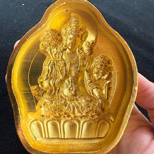 White Tara Tsa Tsa Mold | Metal Alloy | Approx 3 1/2 Inches High