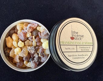 Frankincense and Myrrh Resin Blend Incense | High Quality | 1 ounce | 100% Natural Tree Resin