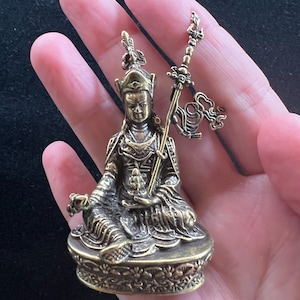 Deluxe Small Guru Rinpoche Statue (Style 2) | Handmade |3 inches | Guru Padmasambhava | Lotus Born