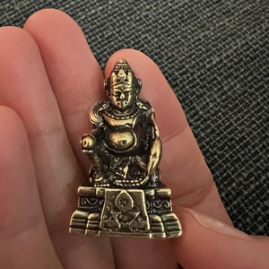 Small Dzambhala Statue | Handmade | 1.75 inches by 1 inches | Kubera | Kuber | God of Fortune, Wealth & Prosperity