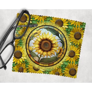 Sunflowers Microfiber Cloth - Lens and Screen Cleaning Cloth - Eyeglass Care - Flower Lover Gift - gift for family, friend, colleagues