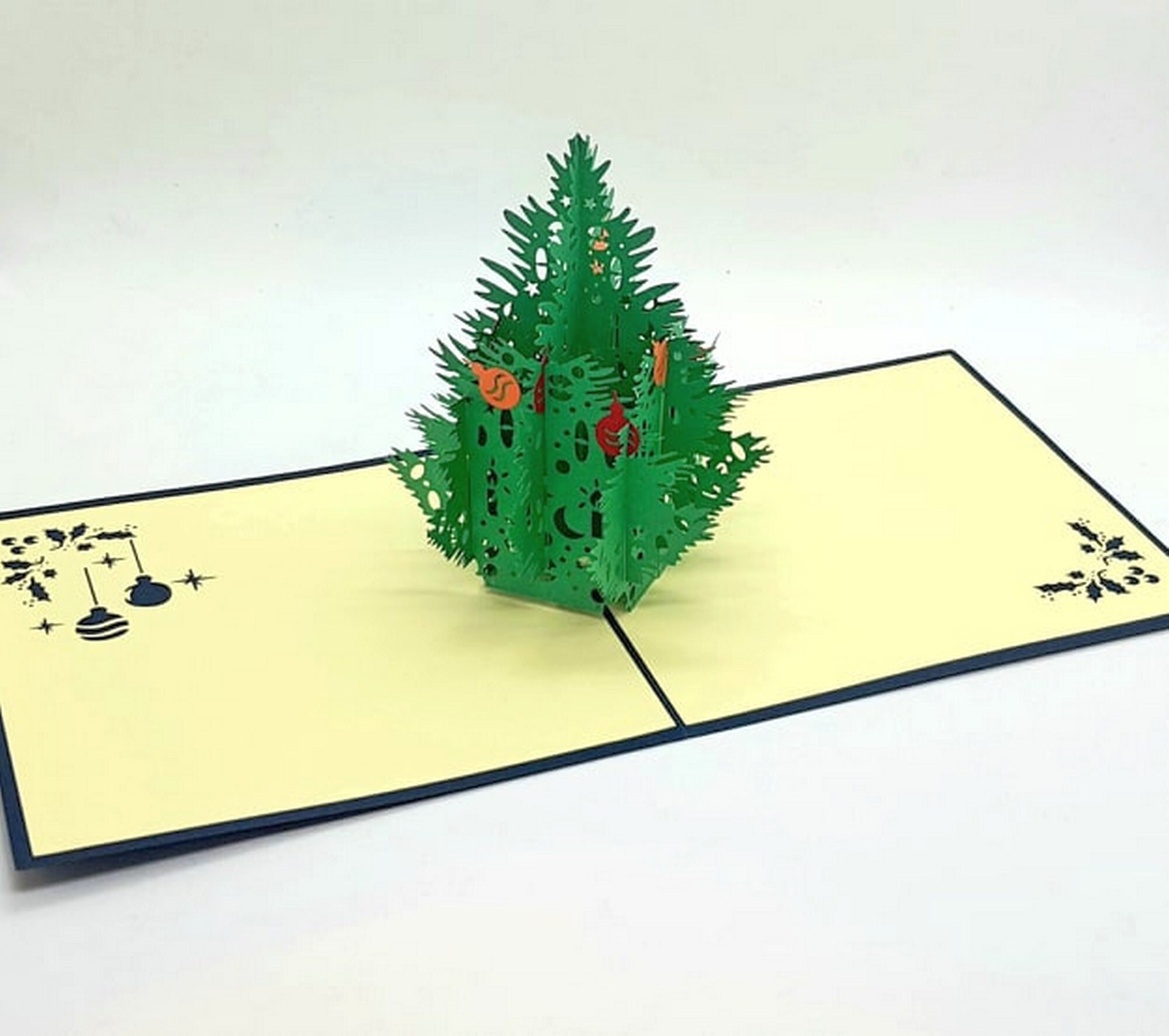 Pop up Christmas Card Laser Cut Card 3D Card Christmas Tree Etsy UK