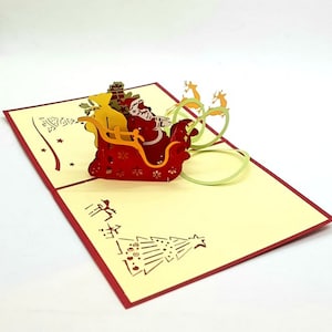Pop Up Karte Weihnachtskarte, Laser cut Karte, 3D Karte, Merry Christmas Karte, Grußkarte
