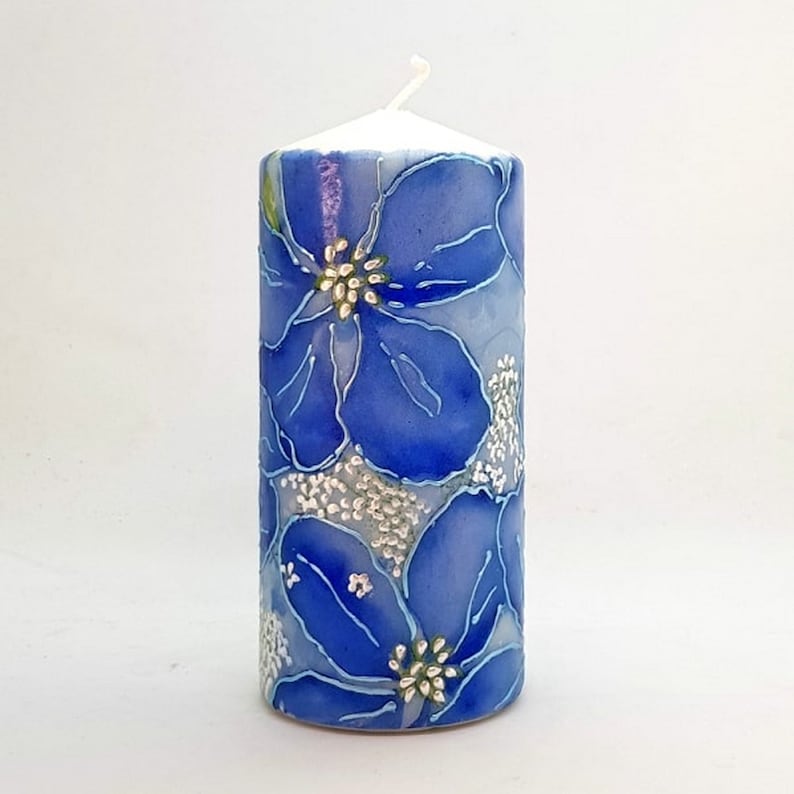 Large pillar candle Artistic candle Decorative candle Etsy