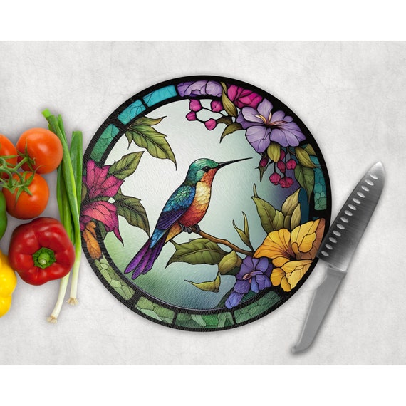 Hummingbird Combat Tempered Glass Large Cutting Board Hummingbird Combat Tempered Glass Large Cutting Board