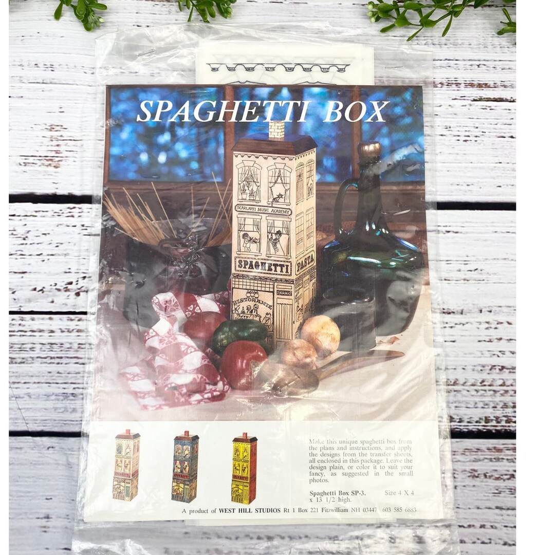 NEW Vintage Craft Spaghetti Box Decor Transfer 4x4 - Etsy