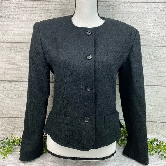 Vintage Peabody House Black Wool Dress Blazer