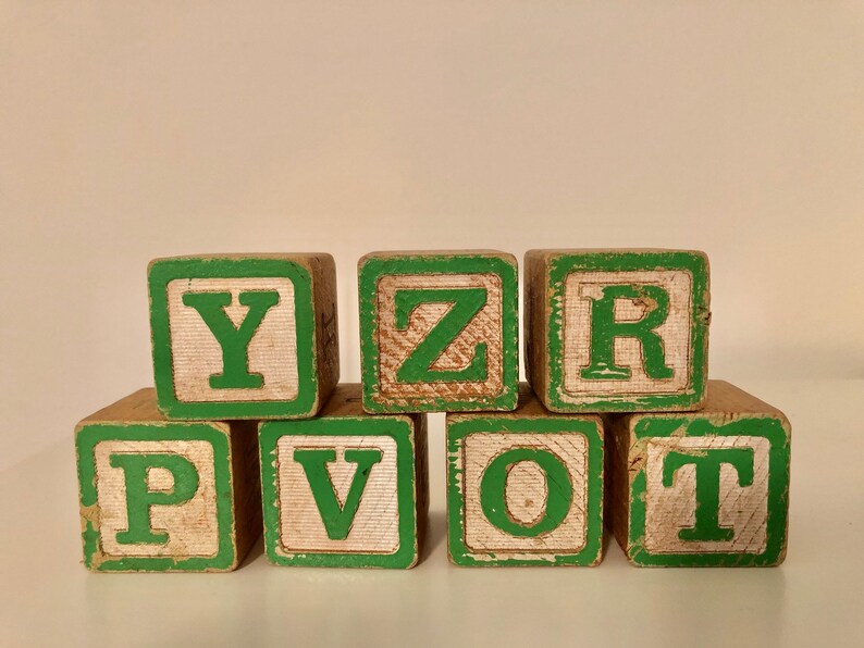 vintage alphabet blocks
