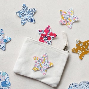 Applique Liberty Print con stelle termoadesive / Trasferimento termoadesivo / Disponibili in diverse misure