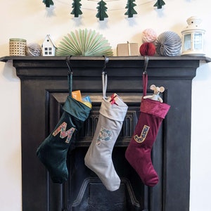 Velvet Personalised Liberty Fabric Christmas Stockings