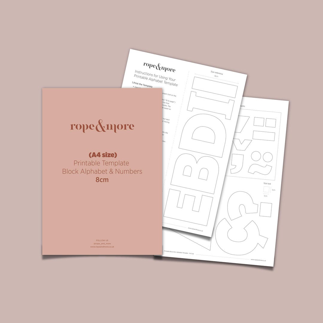 Applique Templates PDF – A-Z Alphabet & Numbers (8cm) (digital Download ...