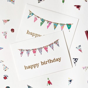 Biglietti d'auguri per la celebrazione del tessuto Liberty of London con busta/design con stamina