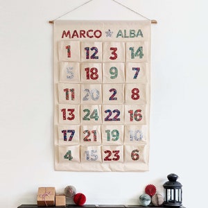 Limited Liberty London Fabric Personalised Christmas Advent Calendar