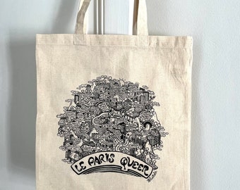 Tote Bag - LE PARIS QUEER - Tote Bag Sac en Tissu Imprimé à Paris