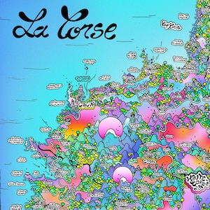 Affiche de la Corse - Map of La Corse