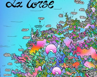 Poster of Corsica - Map of Corsica