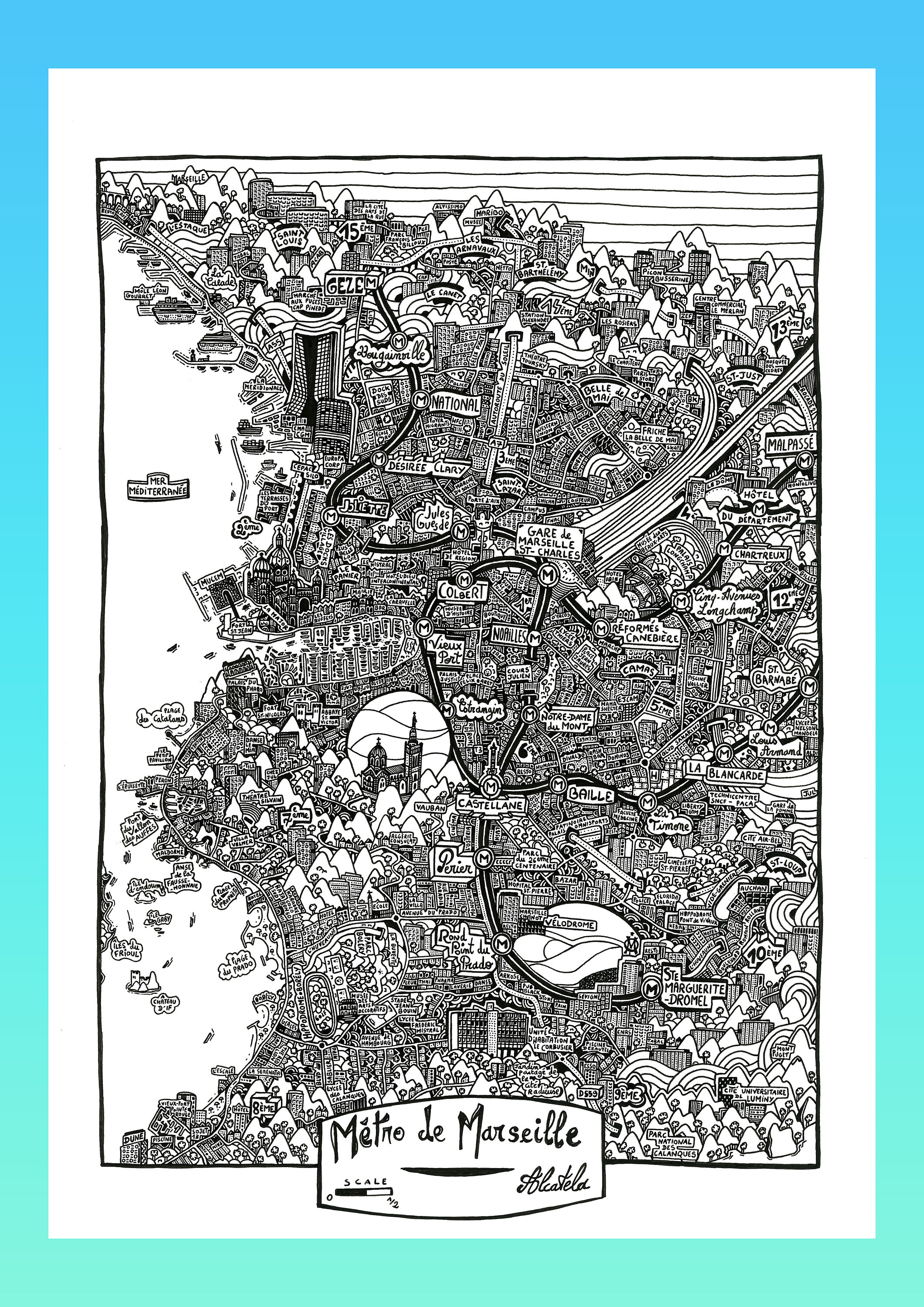 Métro de Marseille - Version N&b