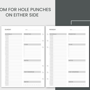 7 Day Planner Printable, Daily to Do List, Daily Schedule, Instant ...