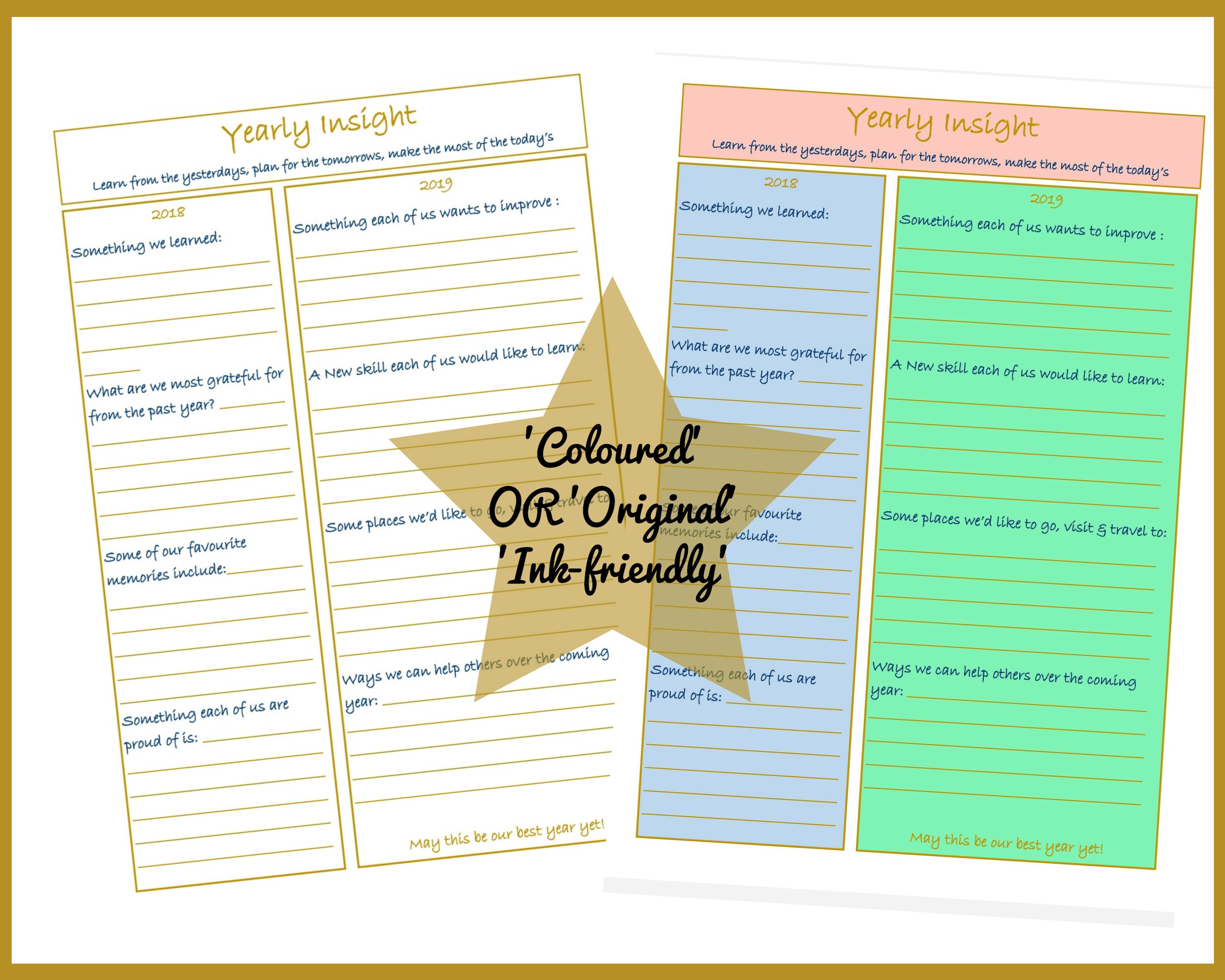 Family Goal Planning & Mission Statement pack Printable Etsy