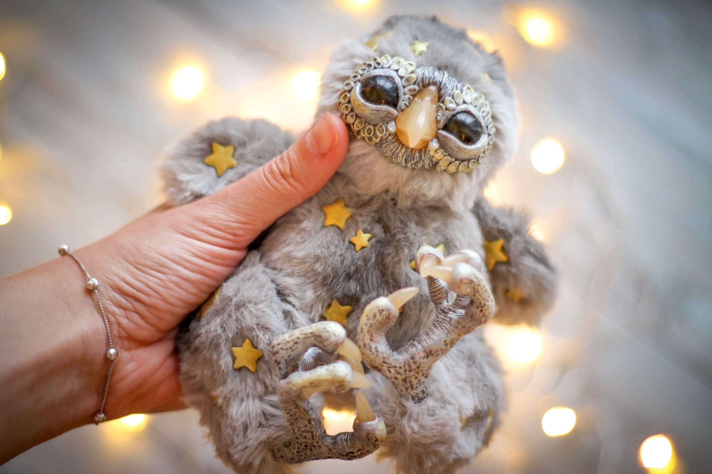Stuffed owl plush TO ORDER Realistic bird poseable art doll Etsy
