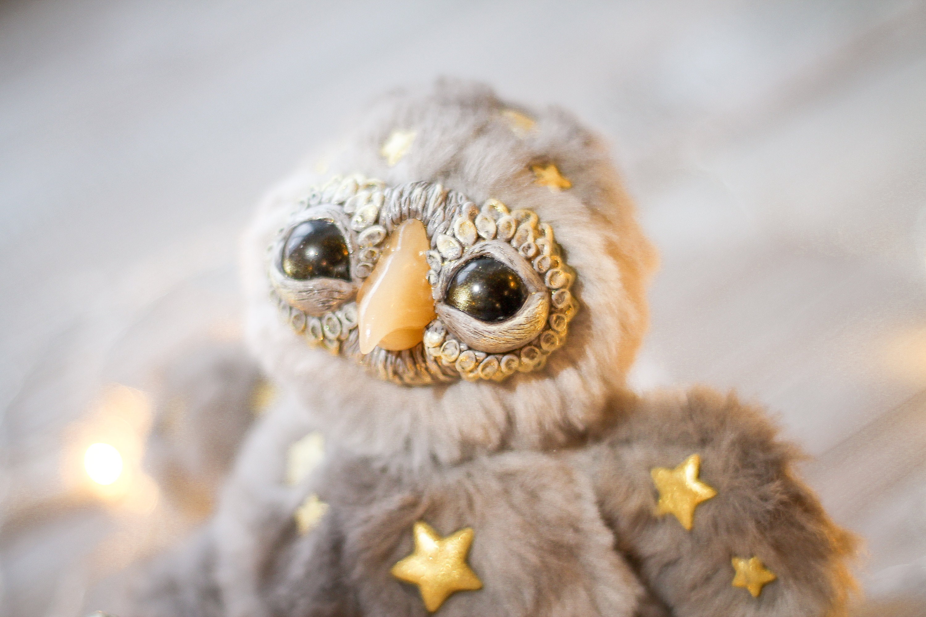 Stuffed owl plush TO ORDER Realistic bird poseable art doll Etsy