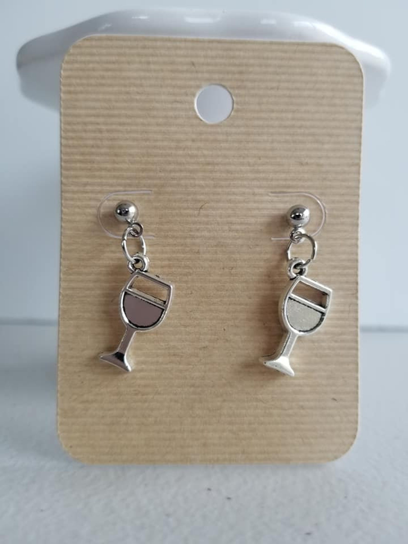 Wine Glass Earrings Etsy
