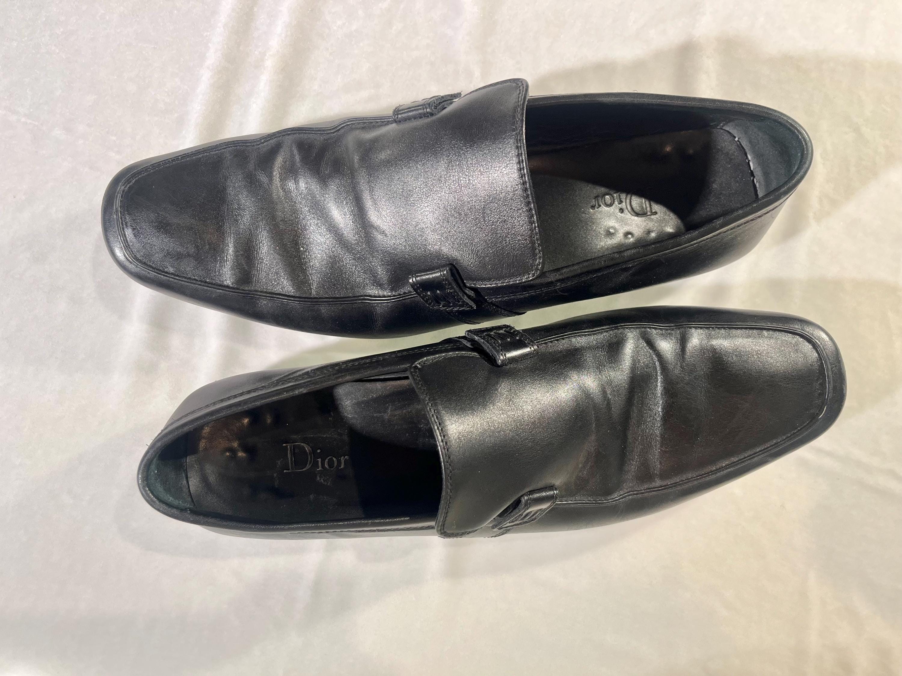 ［希少］Dior Homme coin Loafer size 41 Hedi Men's Dior (hedi Slimane Era) Black Leather Loafers, Size 43 (US