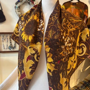 Chanel Sunflowers Scarf - Etsy