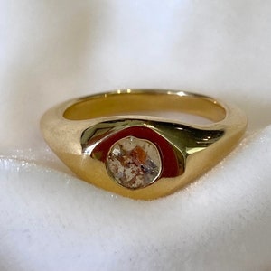 Modern Vintage Diamond Slice Ring