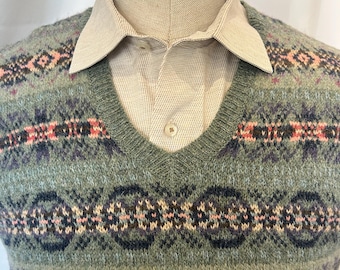 Kamizelka wełniana Vintage Polo Ralph Lauren Fair Isle