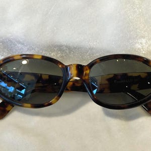 Amazing Vintage Anglo American Tortoise-shell Sunglasses with Green Tinted Lenses
