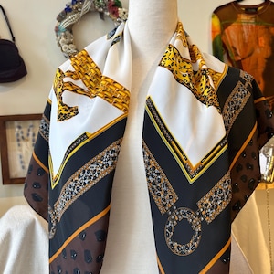 A Beautiful Must De Cartier Silk Panther Scarf - Etsy