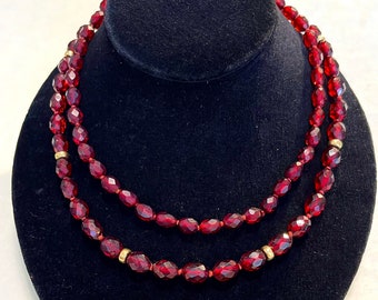 Sweet Antique Bakelite and Gold Bead Necklace