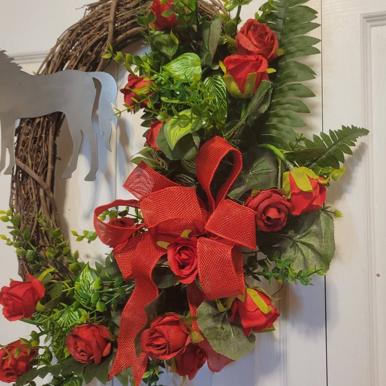 KY Derby Wreath, Run for the Roses Door Decor, KY Derby Front Door ...