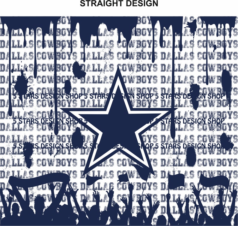 Dallas Cowboys Png 20oz Skinny Tumbler Sublimation Designs Etsy