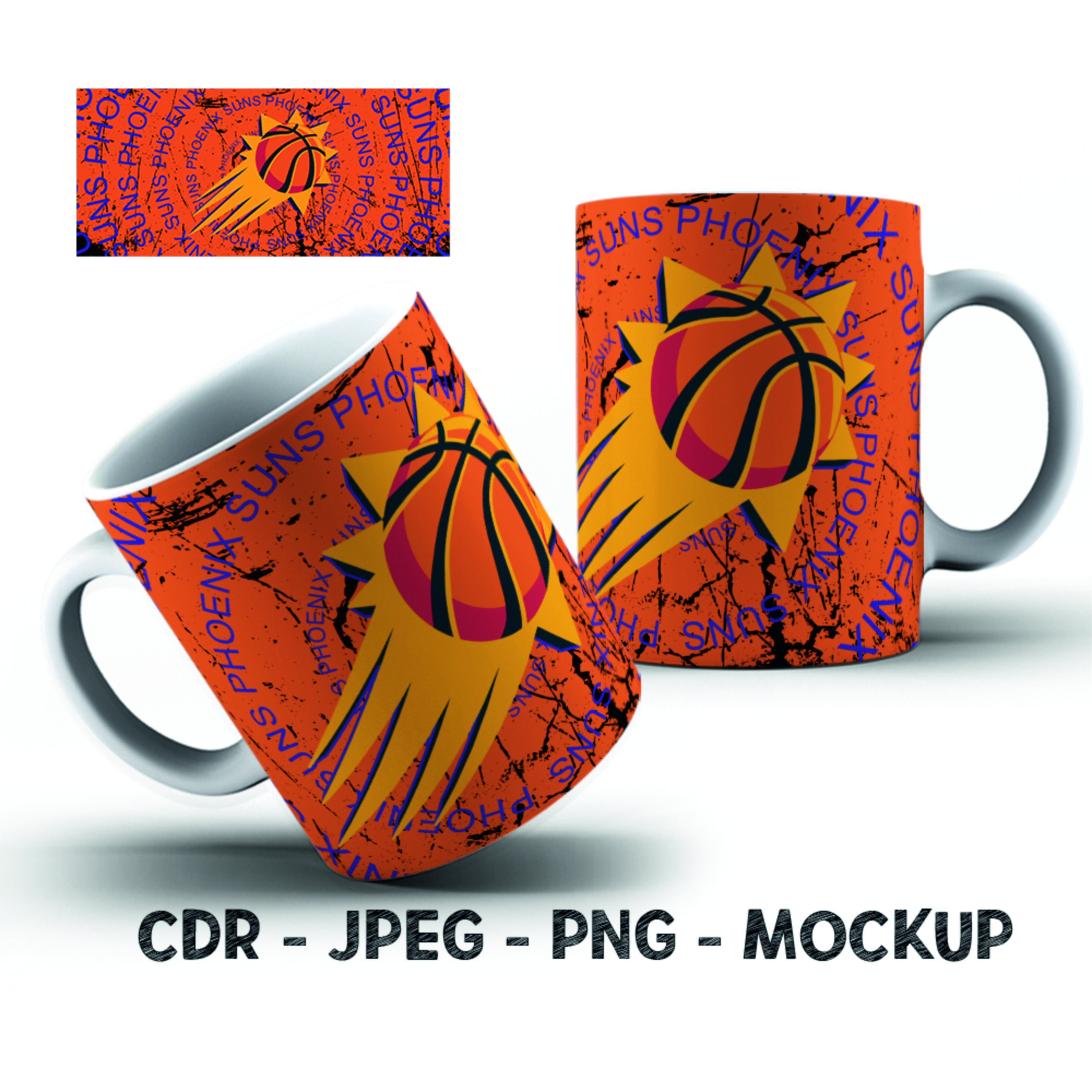 Becher Design Vorlage Phoenix Suns NBA Becher Sublimation ...